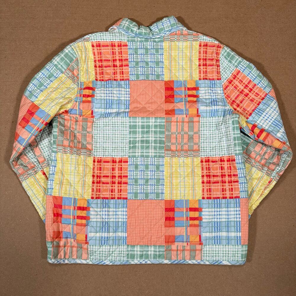 Vintage Patchwork Plaid Quilted Jacket Multicolor… - image 2